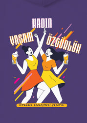 Kadın, yaşam, özgürlük!, Oversize Unisex Kapüşonlu Sweatshirt