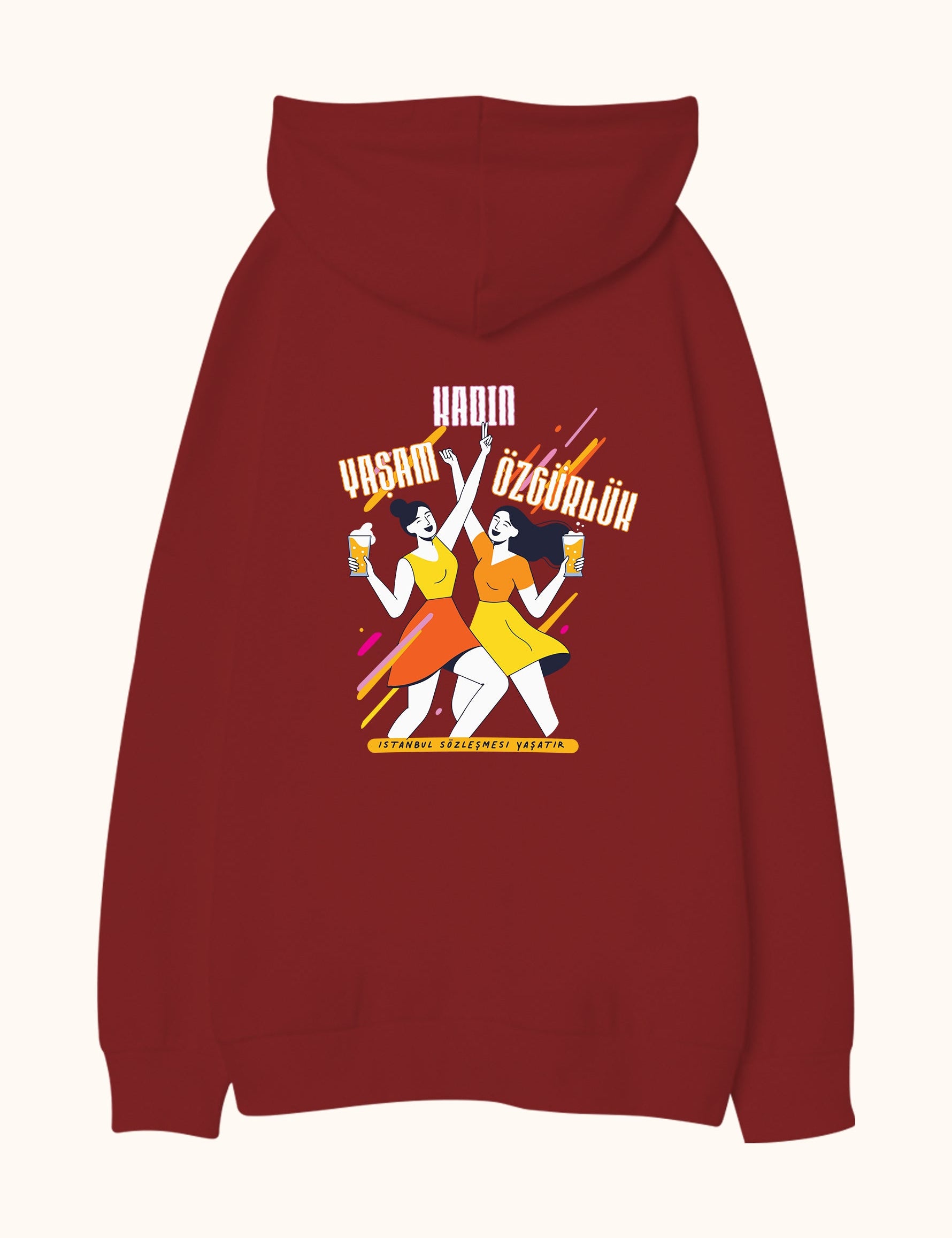 Kadın, yaşam, özgürlük!, Oversize Unisex Kapüşonlu Sweatshirt