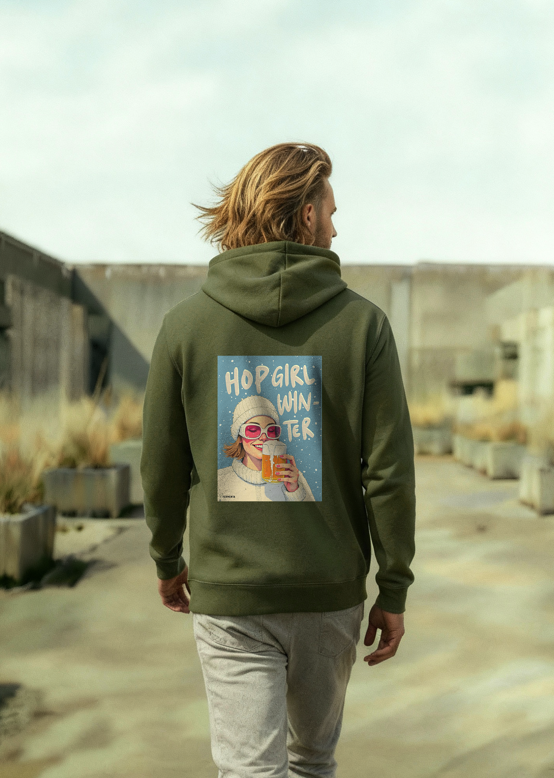 Hop Girl Winter, Oversize Unisex Kapüşonlu Sweatshirt