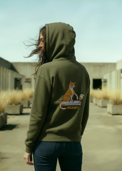 Meowps, Oversize Unisex Kapüşonlu Sweatshirt