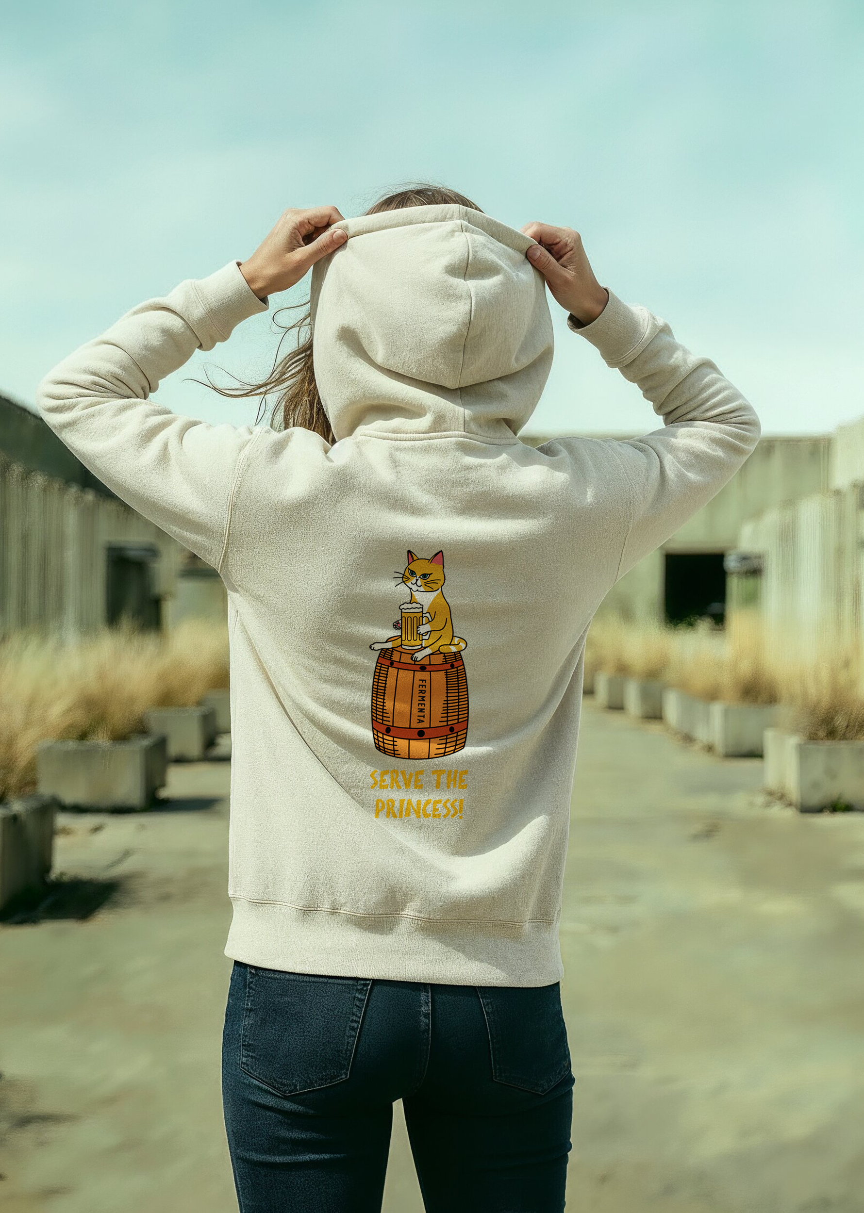 Serve the Princess, Oversize Unisex Kapüşonlu Sweatshirt