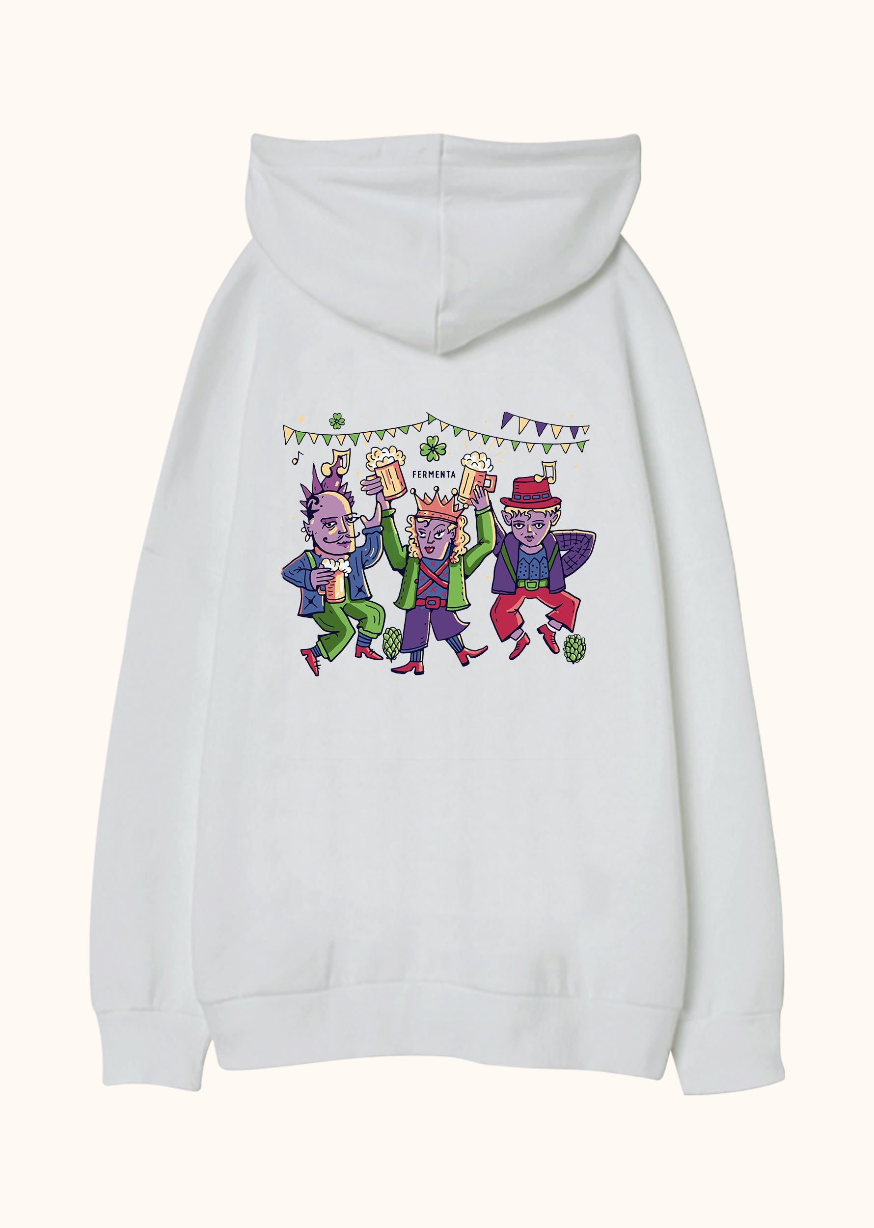 Ken Taç Dis, Oversize Unisex Kapüşonlu Sweatshirt