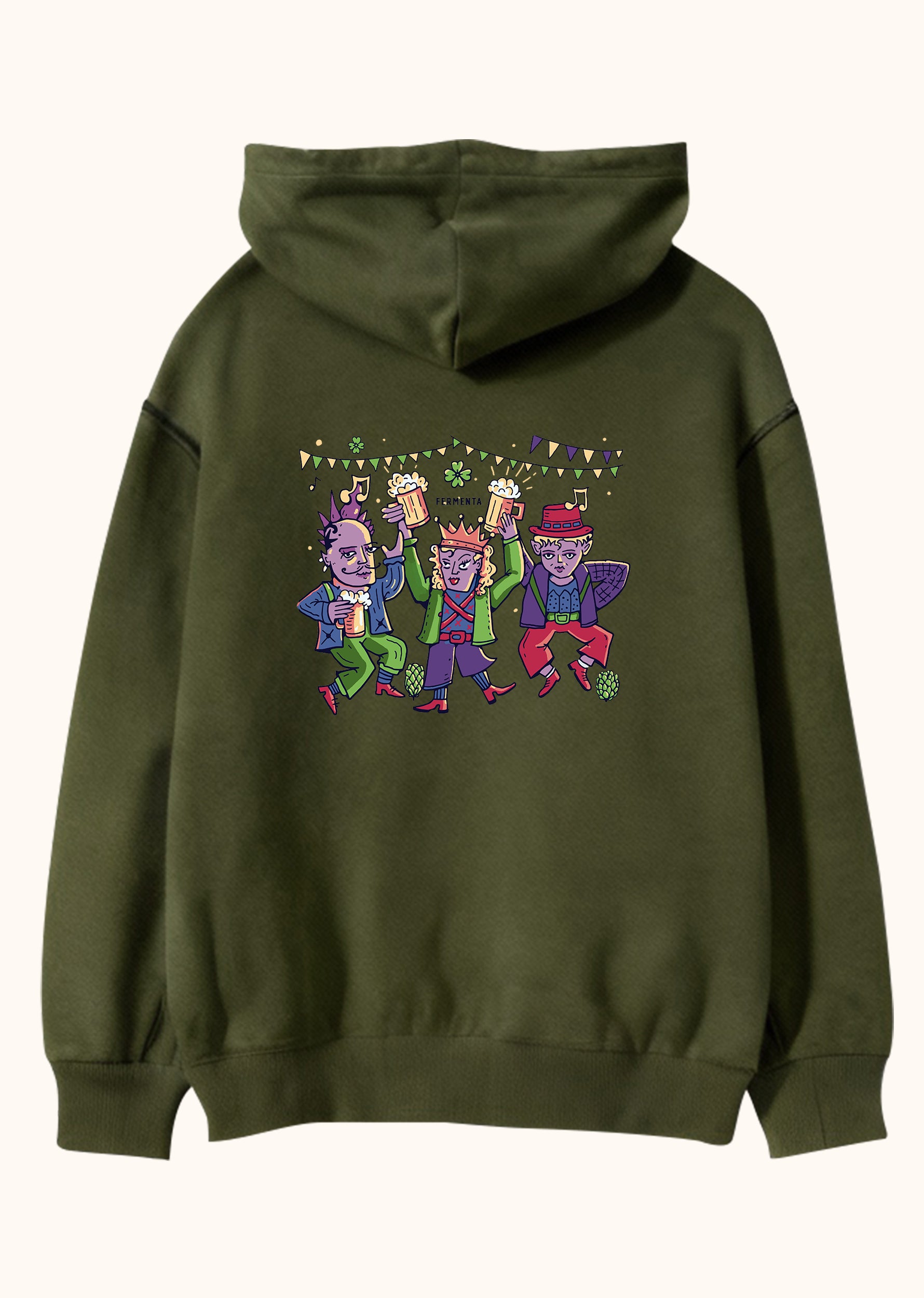 Ken Taç Dis, Oversize Unisex Kapüşonlu Sweatshirt