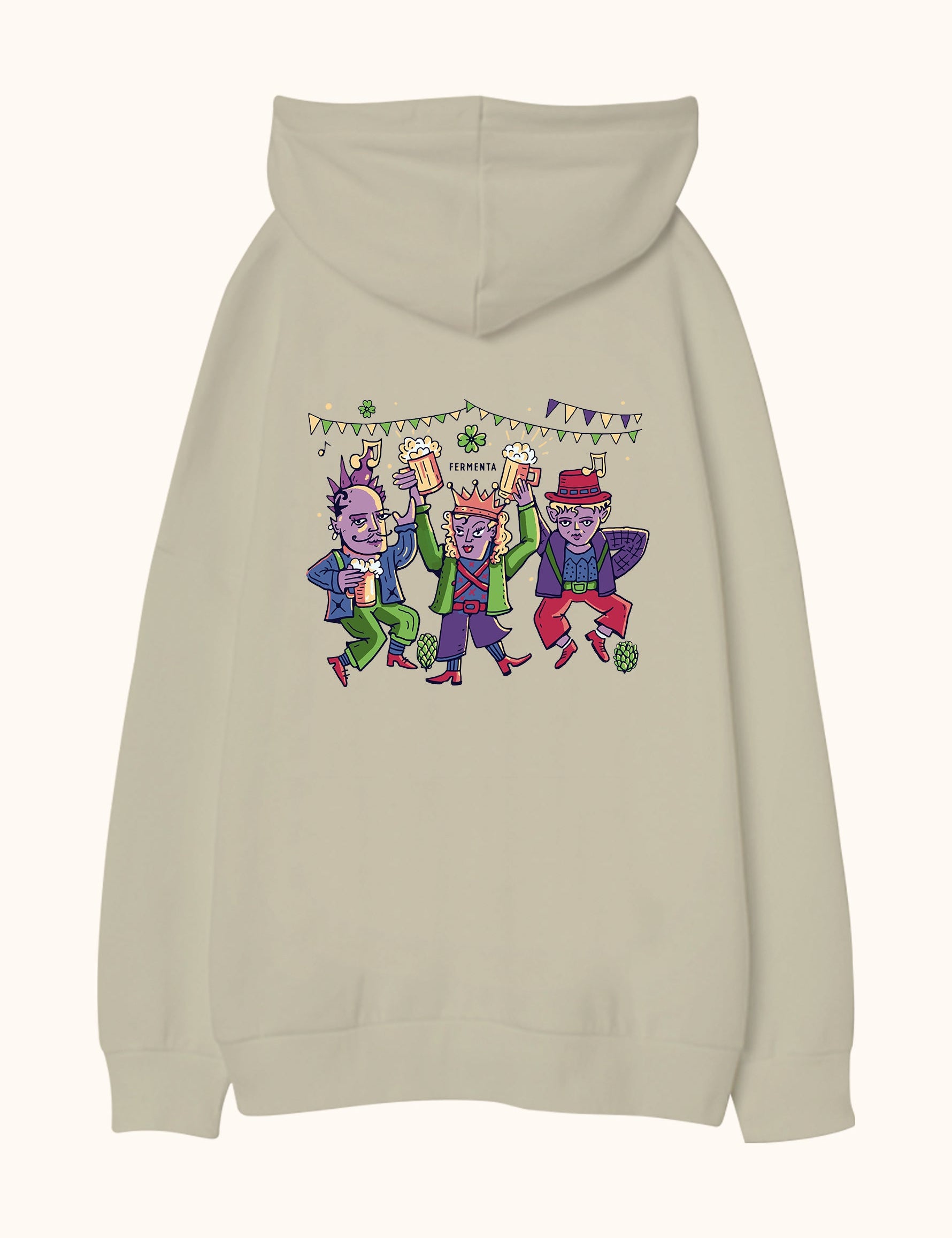 Ken Taç Dis, Oversize Unisex Kapüşonlu Sweatshirt