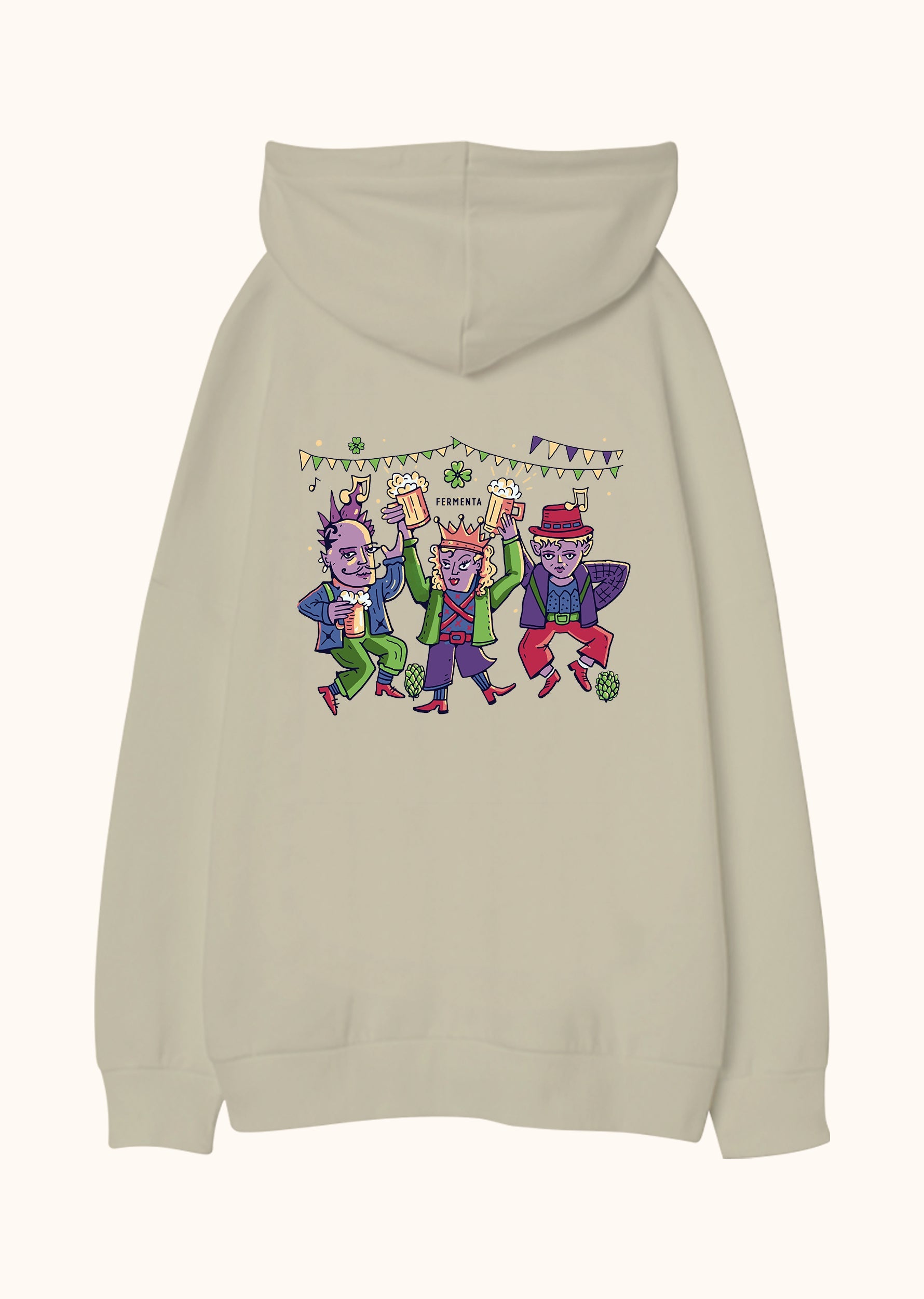 Ken Taç Dis, Oversize Unisex Kapüşonlu Sweatshirt