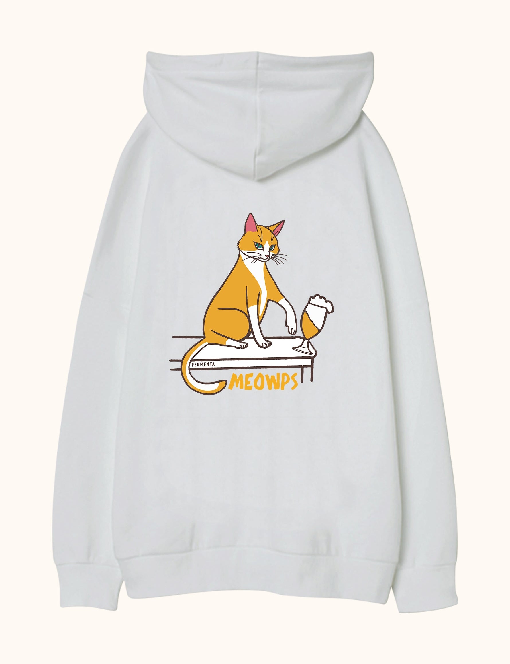 Meowps, Oversize Unisex Kapüşonlu Sweatshirt