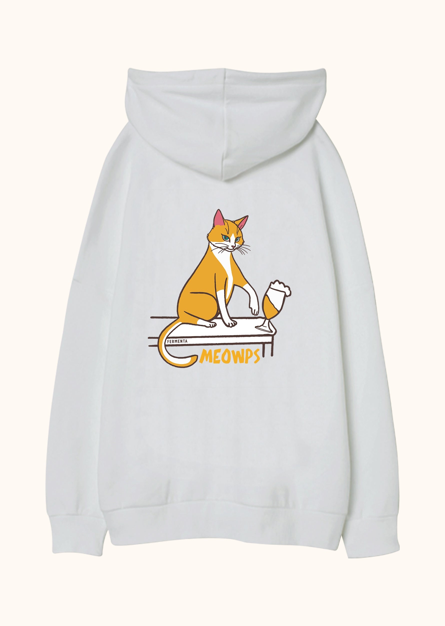 Meowps, Oversize Unisex Kapüşonlu Sweatshirt
