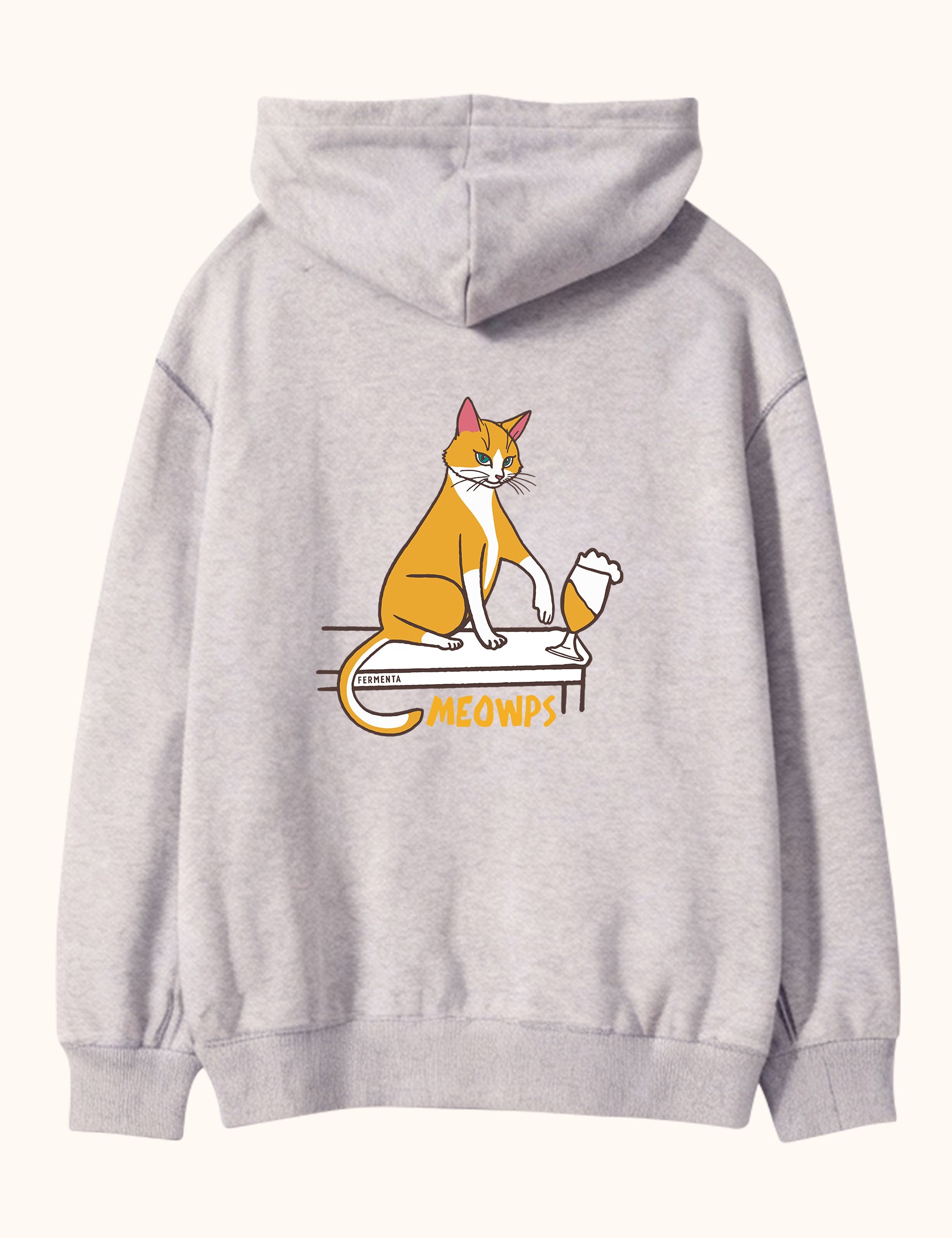 Meowps, Oversize Unisex Kapüşonlu Sweatshirt