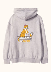 Meowps, Oversize Unisex Kapüşonlu Sweatshirt
