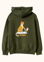 Meowps, Oversize Unisex Kapüşonlu Sweatshirt