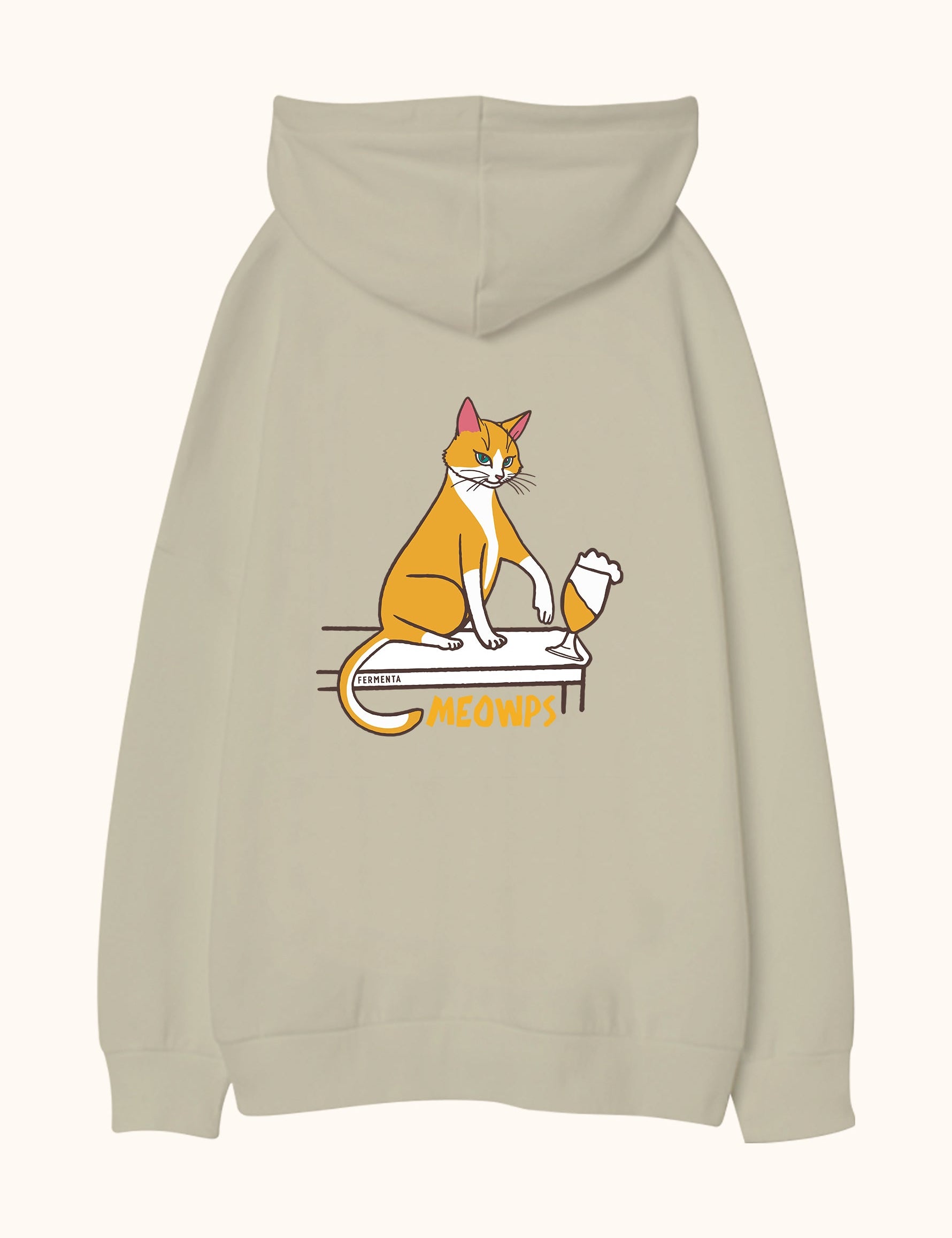 Meowps, Oversize Unisex Kapüşonlu Sweatshirt