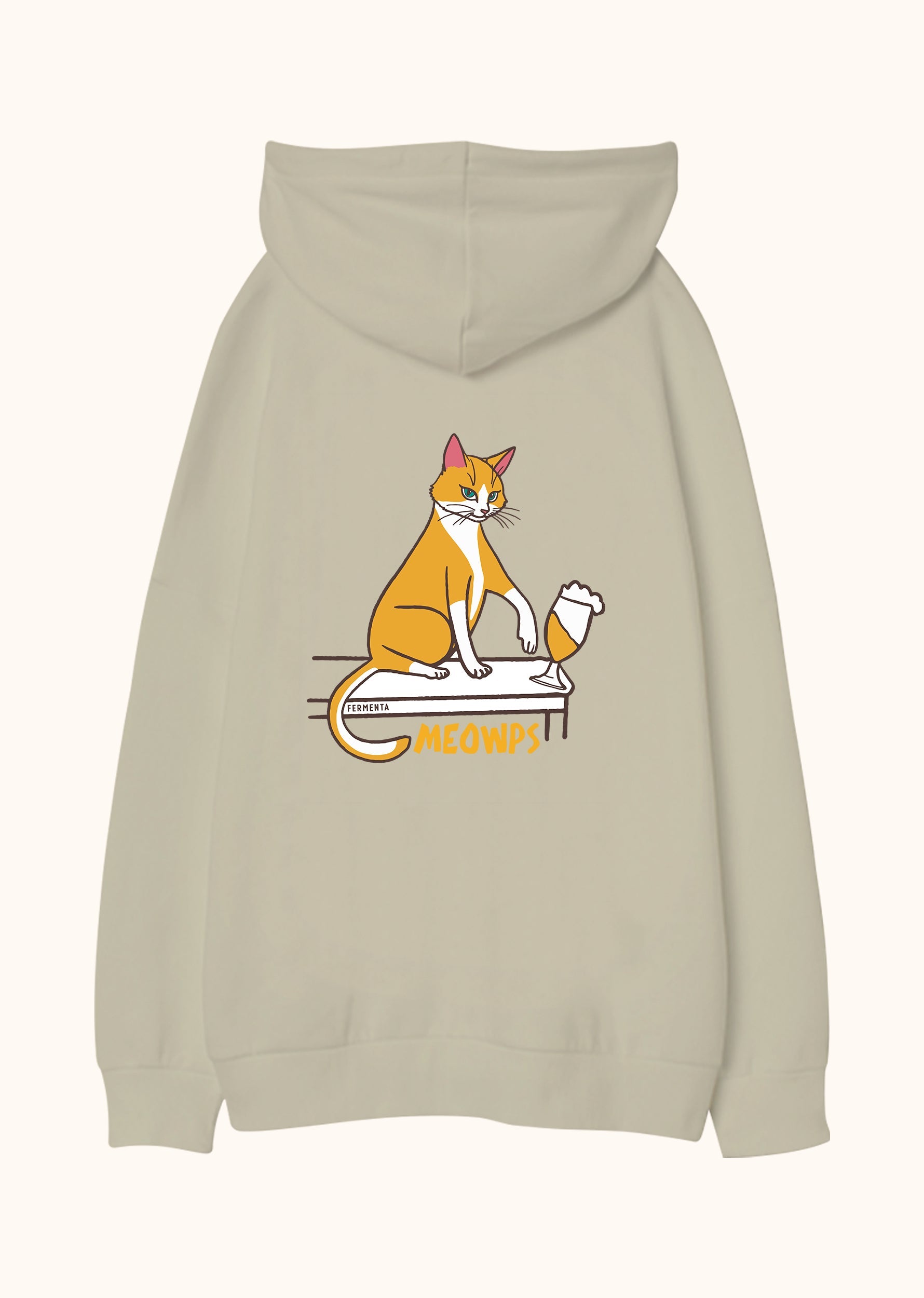 Meowps, Oversize Unisex Kapüşonlu Sweatshirt