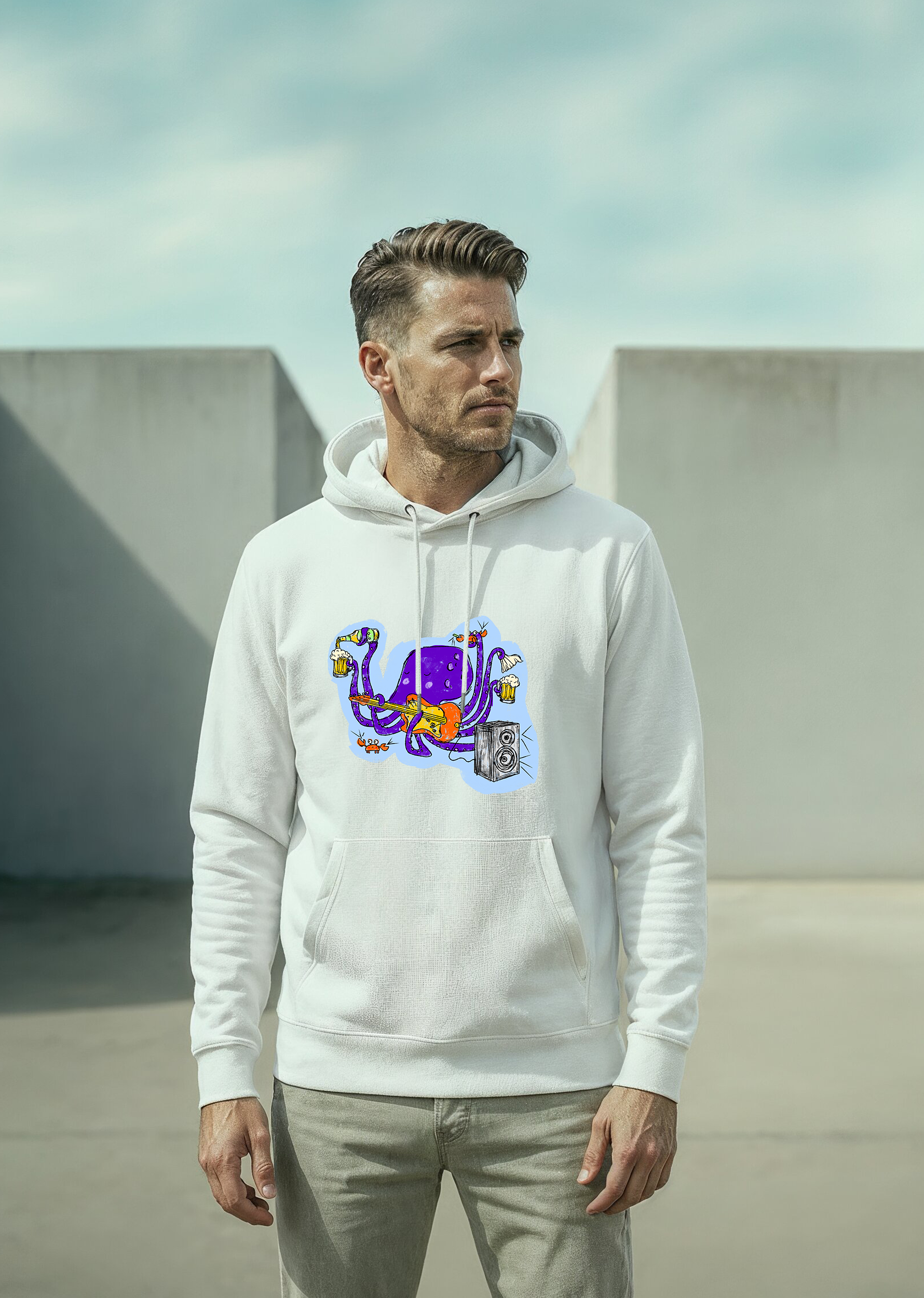 On Parmağında On Marifet, Oversize Unisex Kapüşonlu Sweatshirt