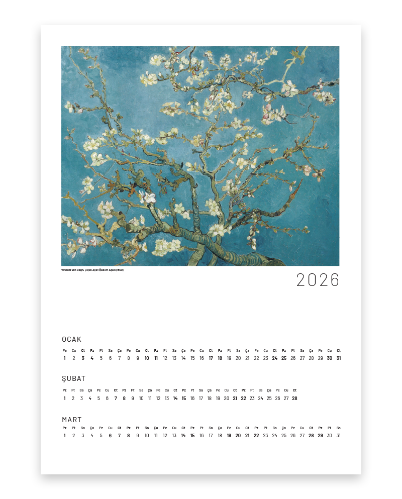 Dört Mevsim 2026 Klasik Sanat Takvimi Seti