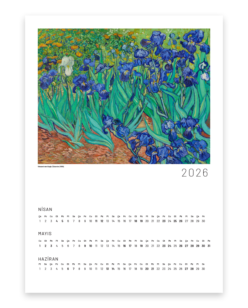 Dört Mevsim 2026 Klasik Sanat Takvimi Seti