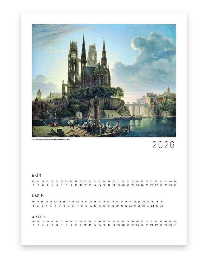 Dört Mevsim 2026 Klasik Sanat Takvimi Seti