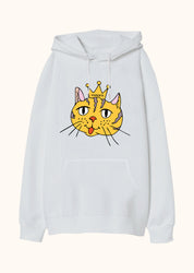 Rule n’ Purr, Oversize Unisex Kapüşonlu Sweatshirt