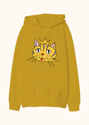 Rule n’ Purr, Oversize Unisex Kapüşonlu Sweatshirt