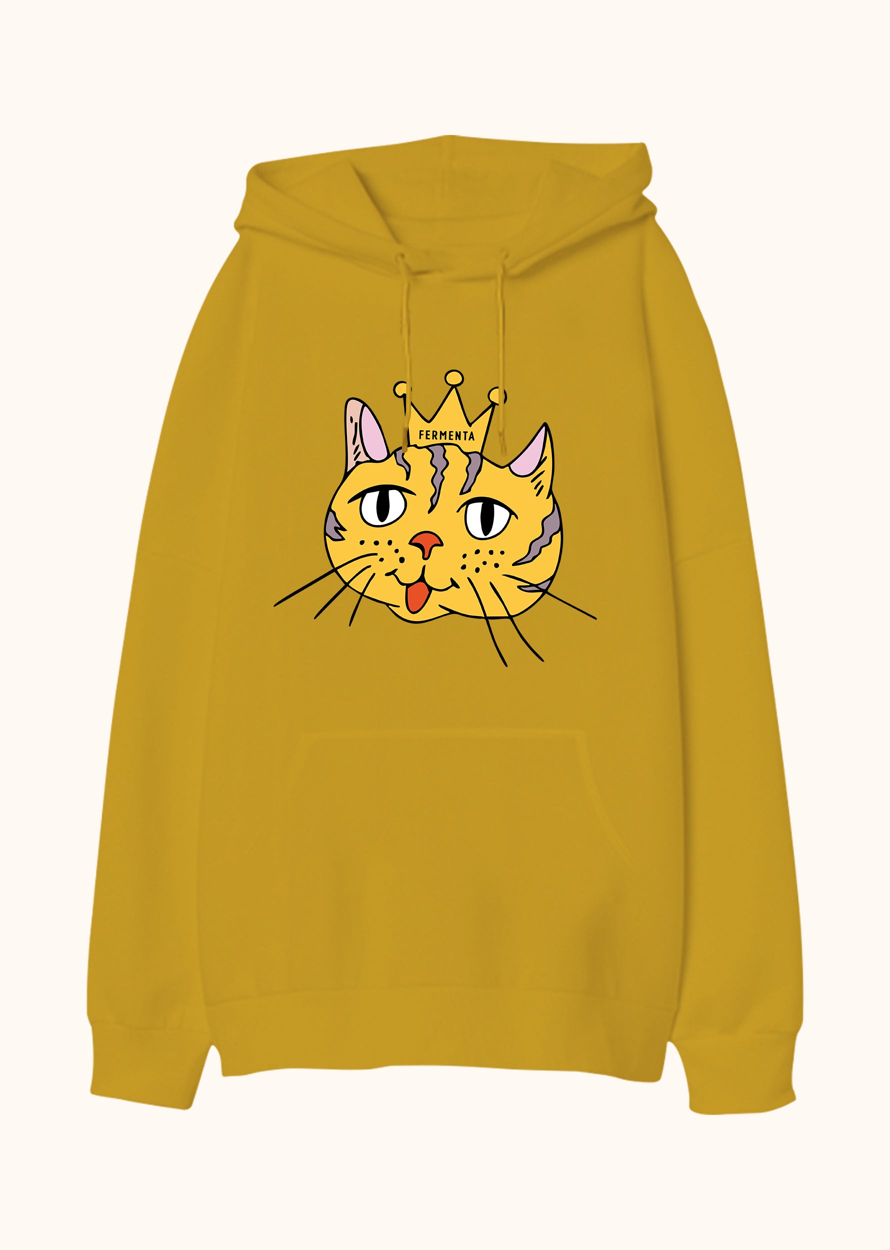 Rule n’ Purr, Oversize Unisex Kapüşonlu Sweatshirt
