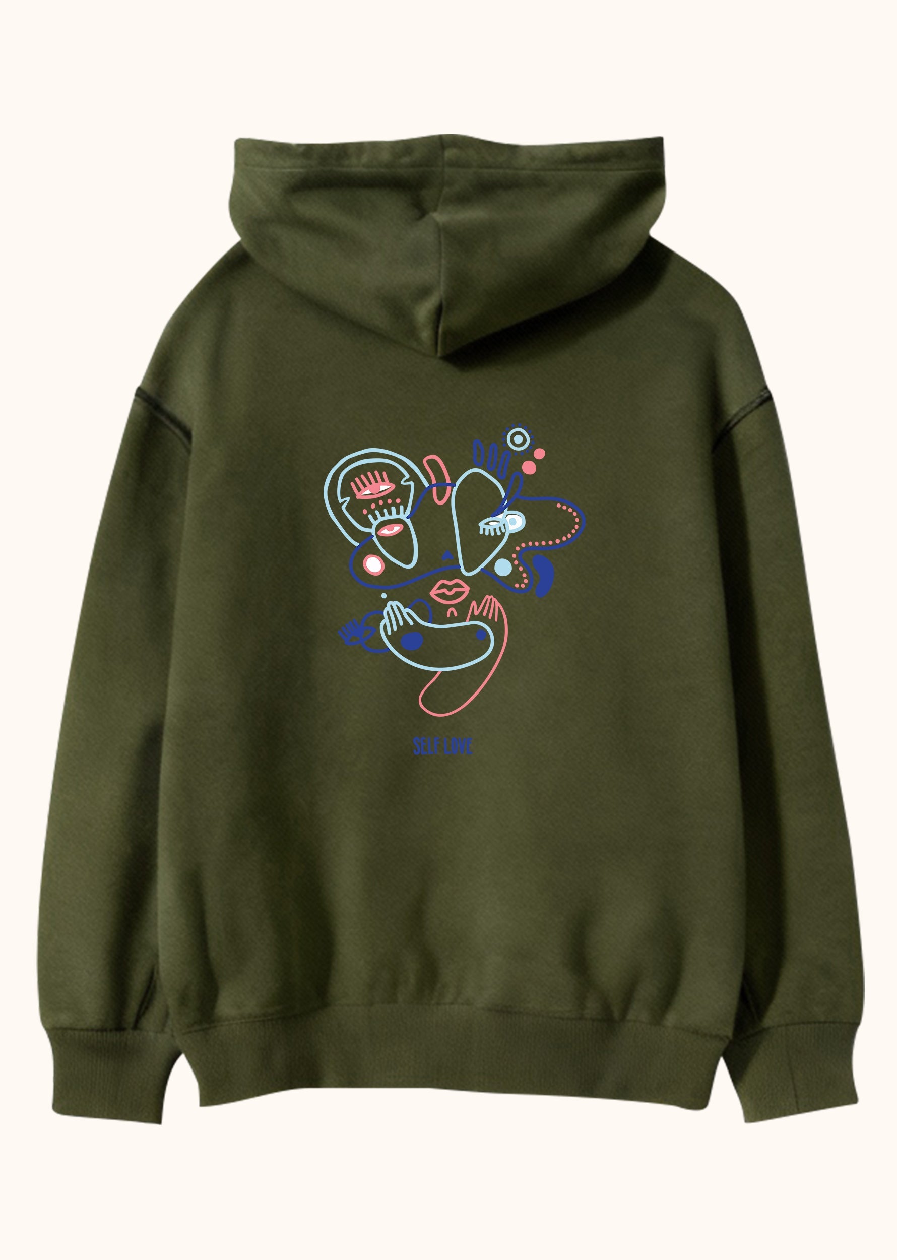 Self Love, Oversize Unisex Kapüşonlu Sweatshirt