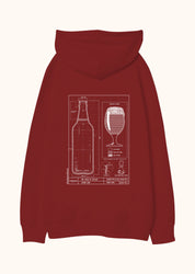 Teknik Bira Bardağı, Oversize Unisex Kapüşonlu Sweatshirt