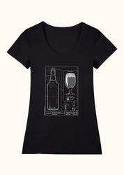 Teknik Bira Bardağı, Geniş Yaka Tişört