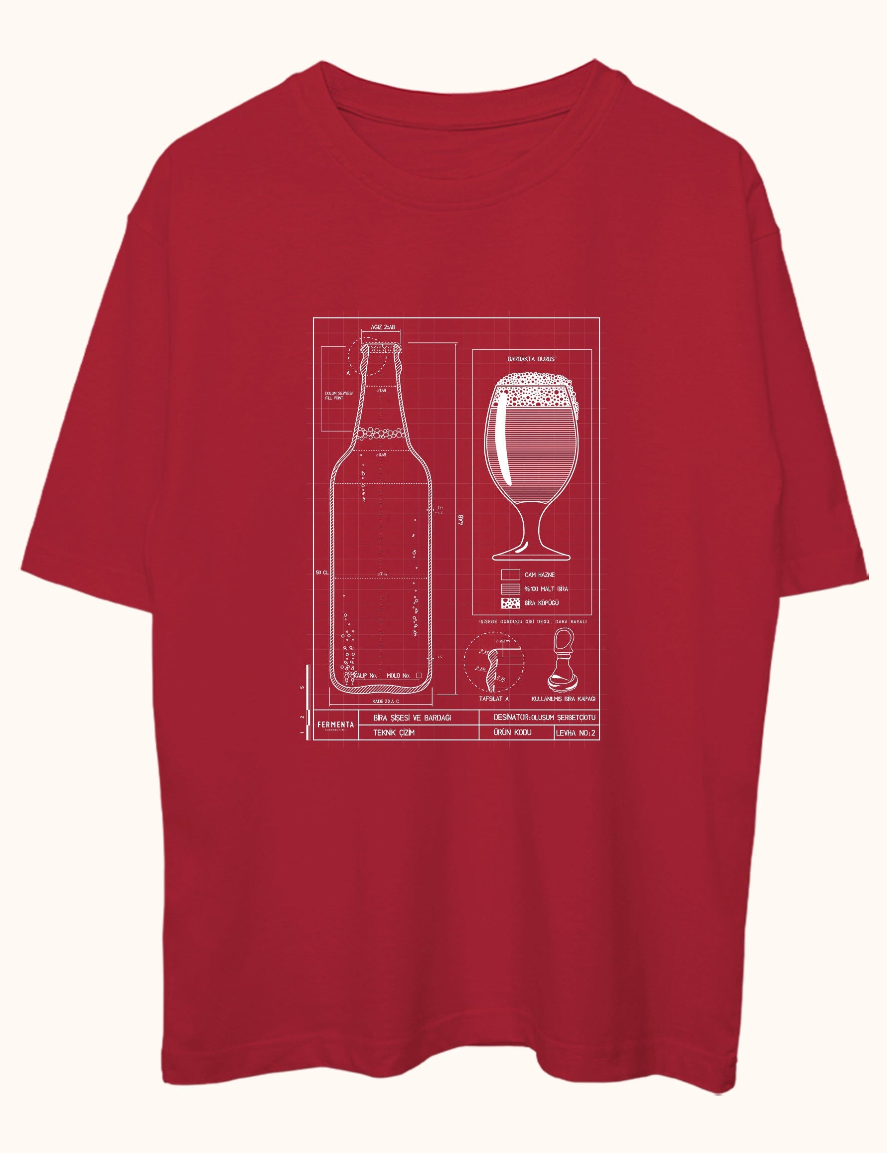 Teknik Bira Bardağı, Oversize Tişört