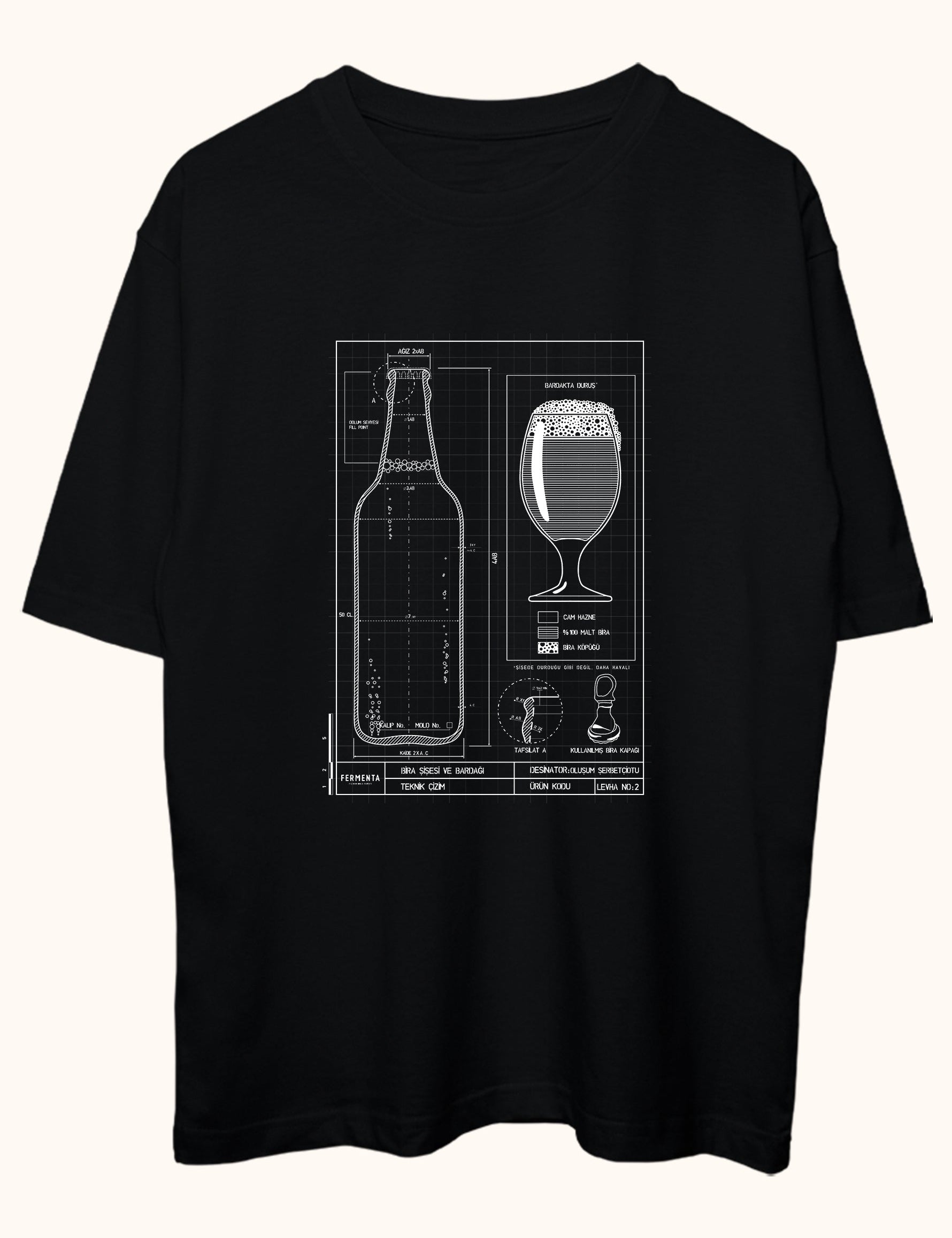 Teknik Bira Bardağı, Oversize Tişört